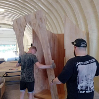 Сборка разборного садового туалета
